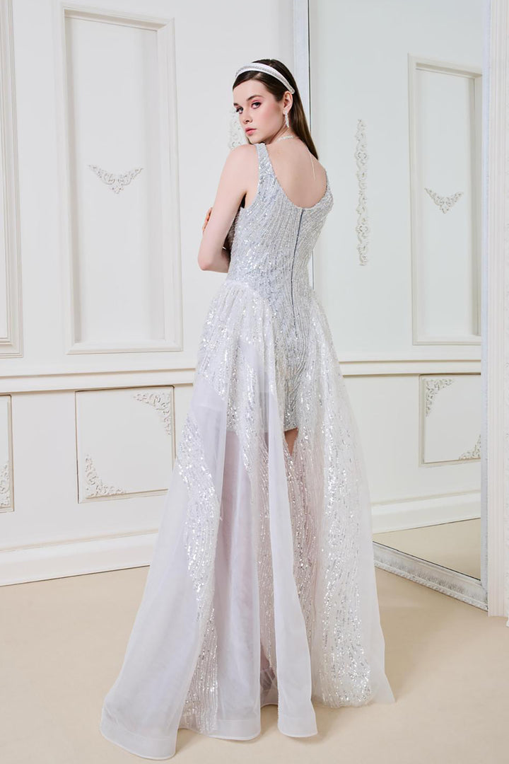 Luminous Cascade Dress