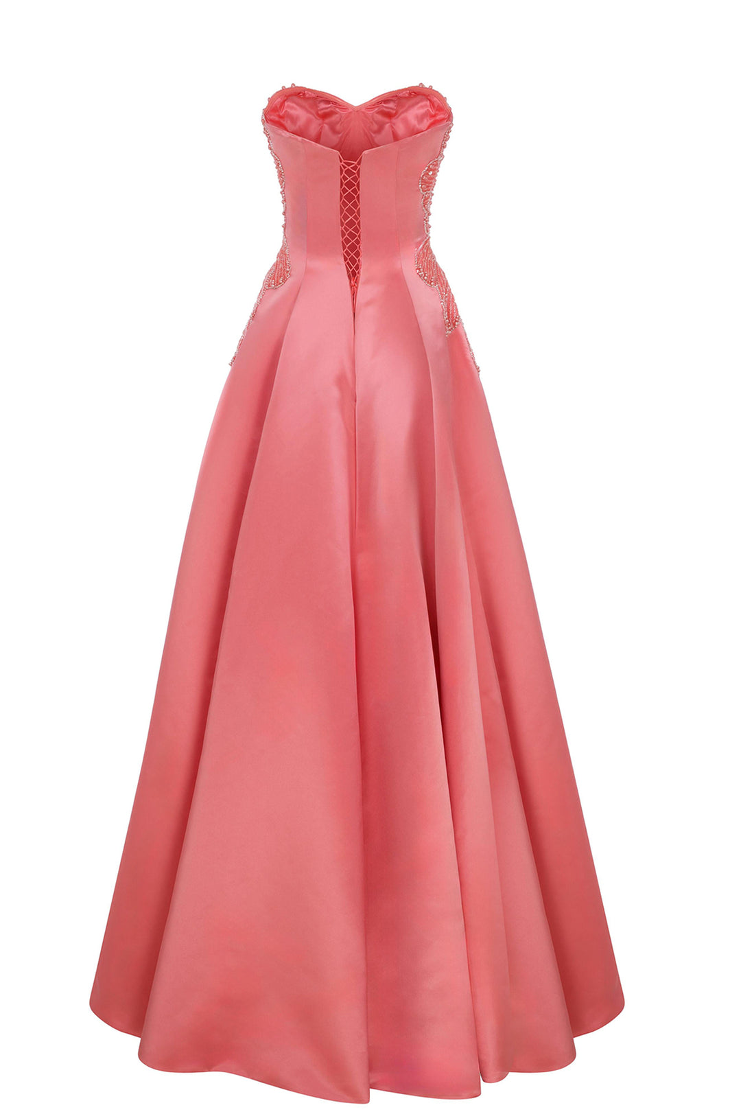 Embellished Strapless A-Line Dress