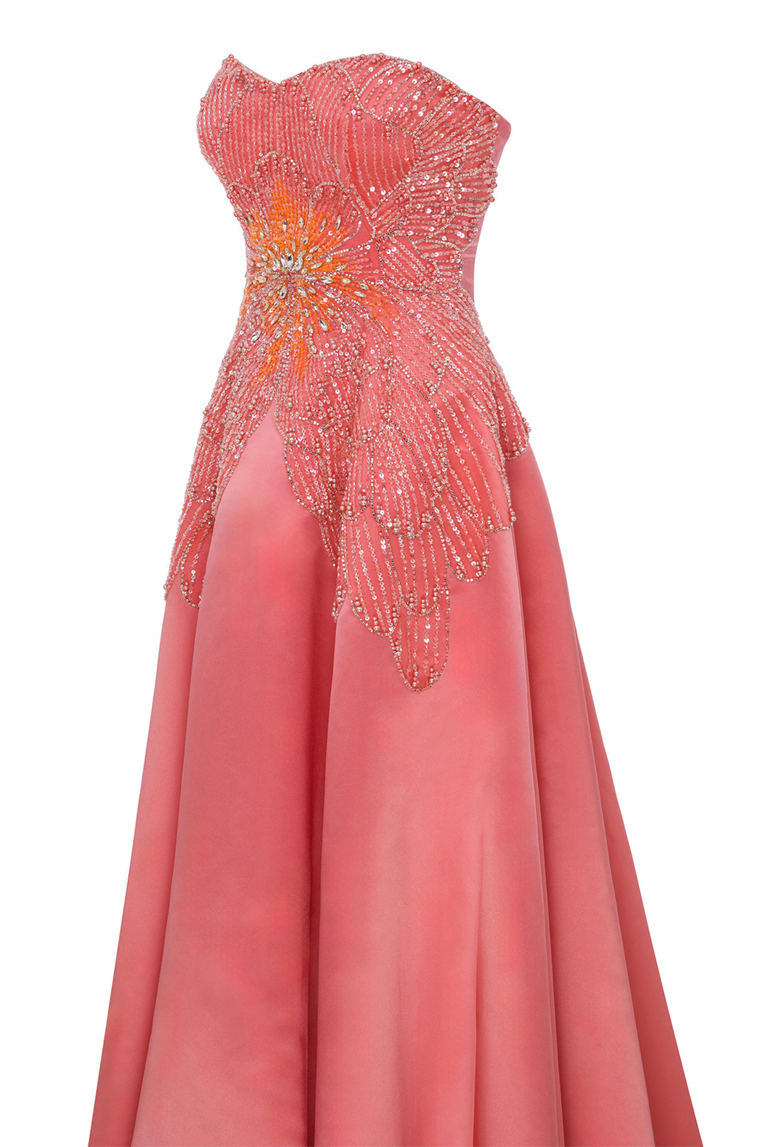 Embellished Strapless A-Line Dress