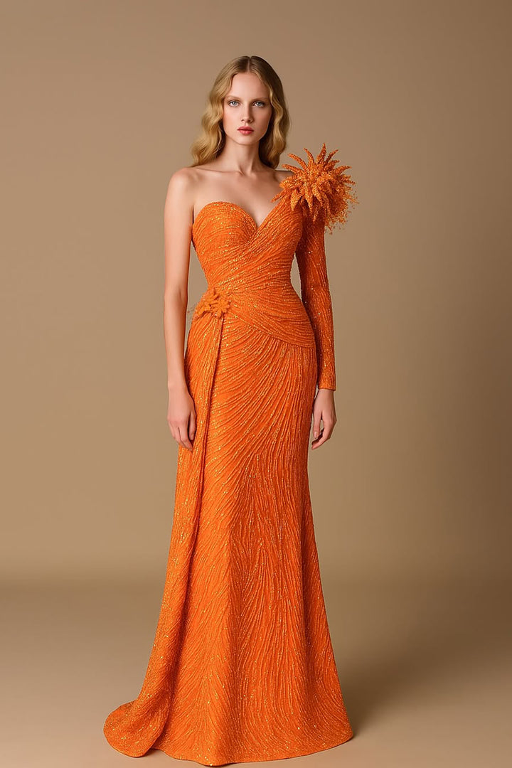 Asymmetrical One-Sleeve Dress