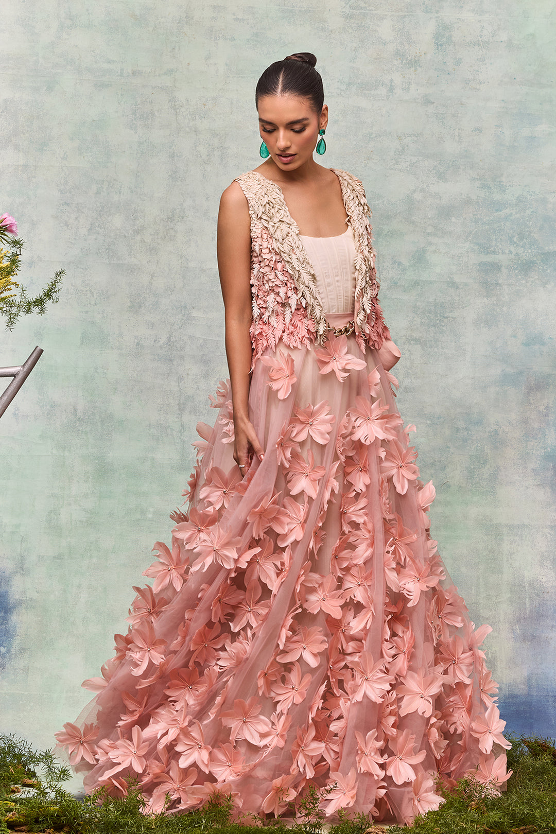 a line dress silhouette A-line wedding model 258 in cups Jewel Neckline Long Sleeve A-Line