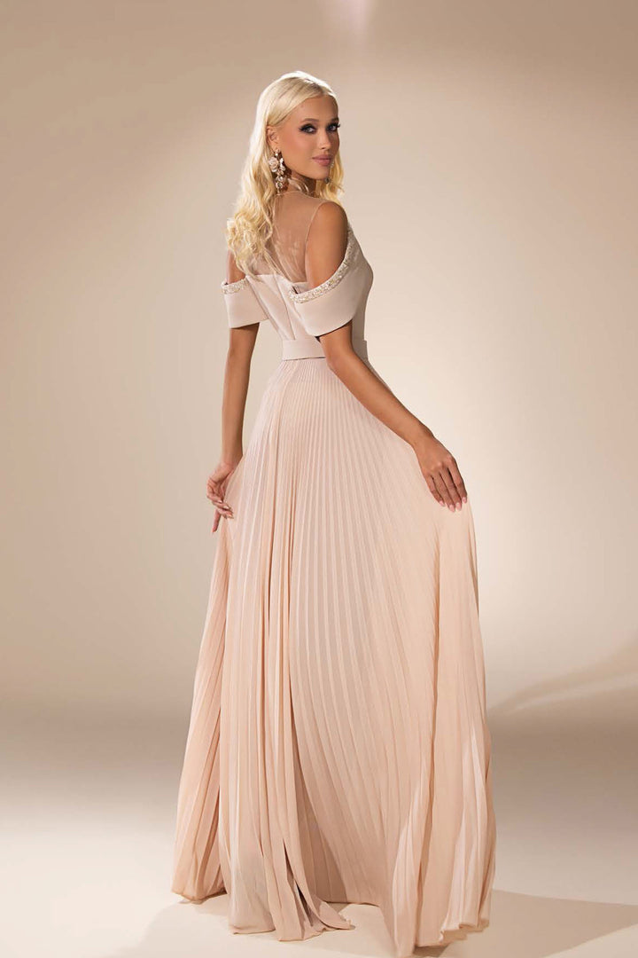 A-Line Dress with Off-the-Shoulder Neckline
