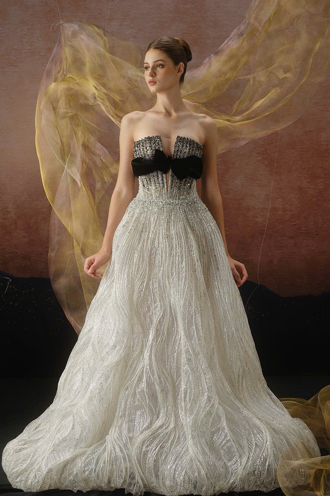 crystal embroidered wedding dress Crystal Sample Gown