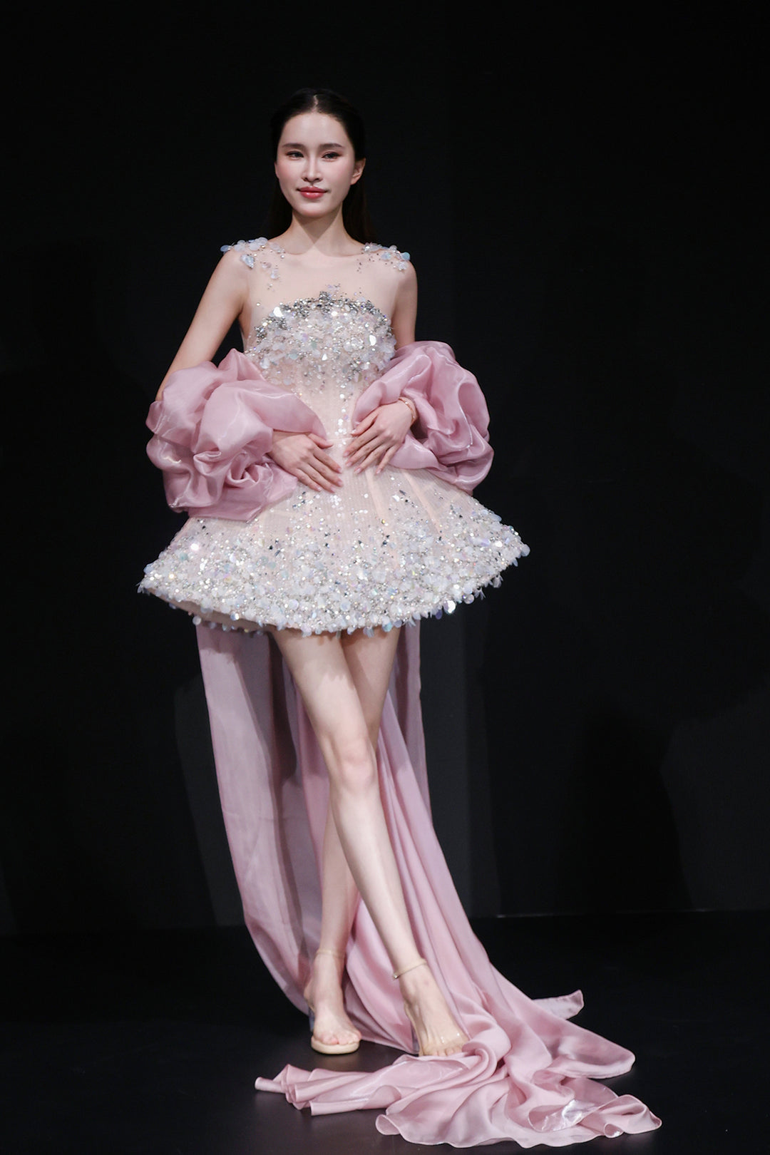 Embellished Bodice with Cape Edges