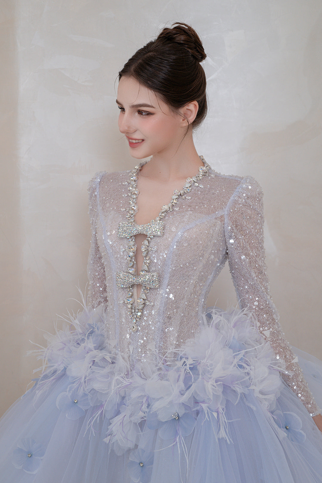 Short Dress with Cape Overlay