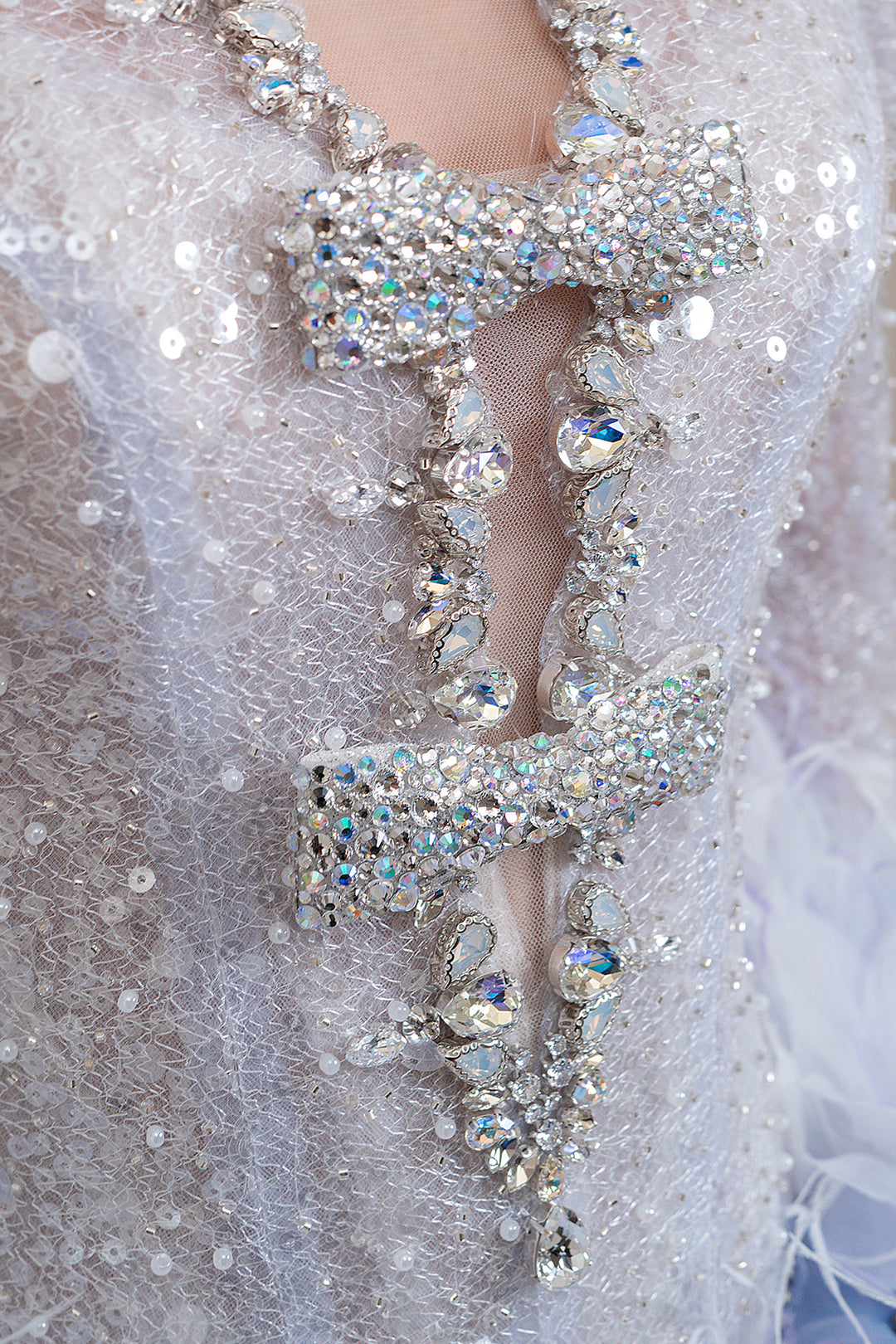 Short Dress with Cape Overlay