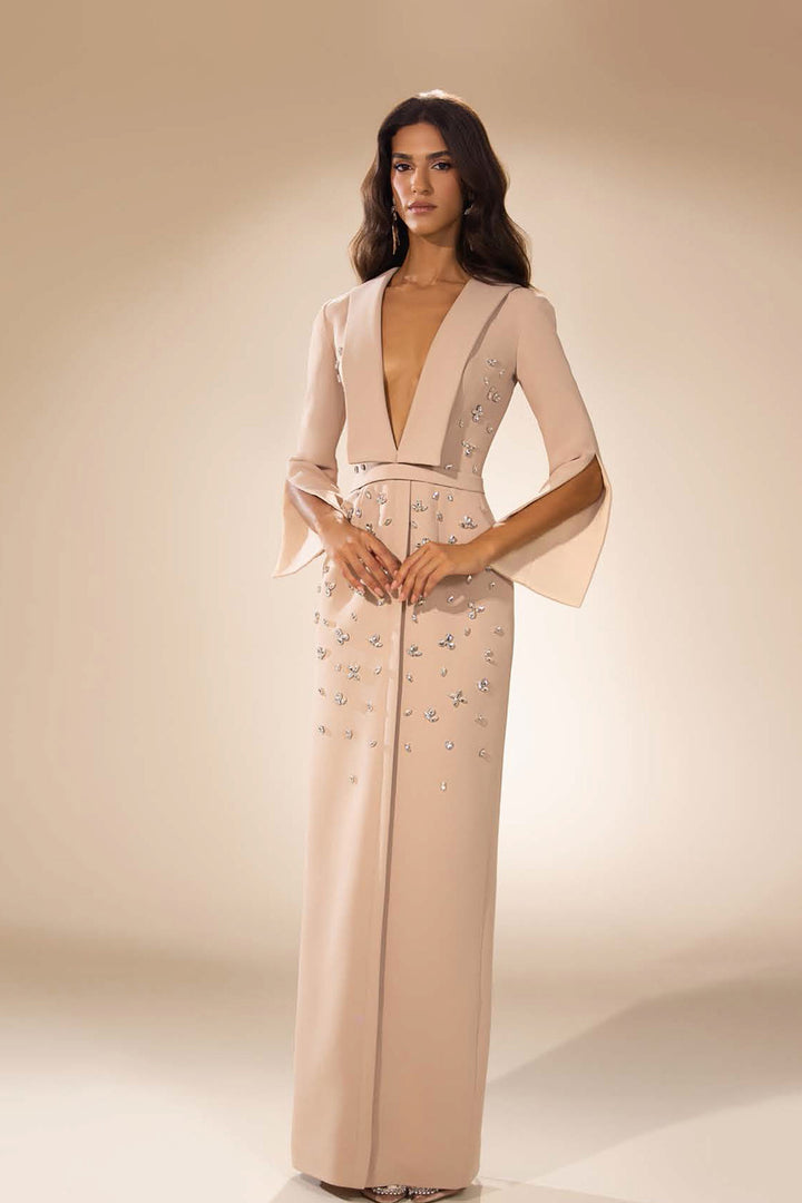 Plugging Dress with Structured Waist Dress