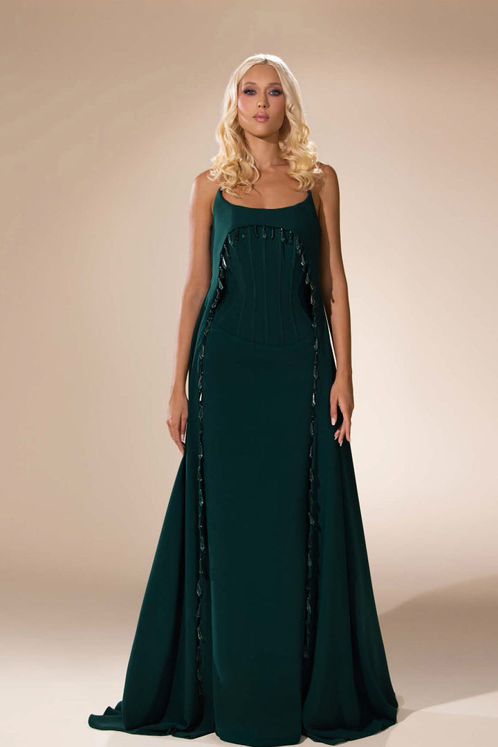 Crystal-Embellished A-line Dress