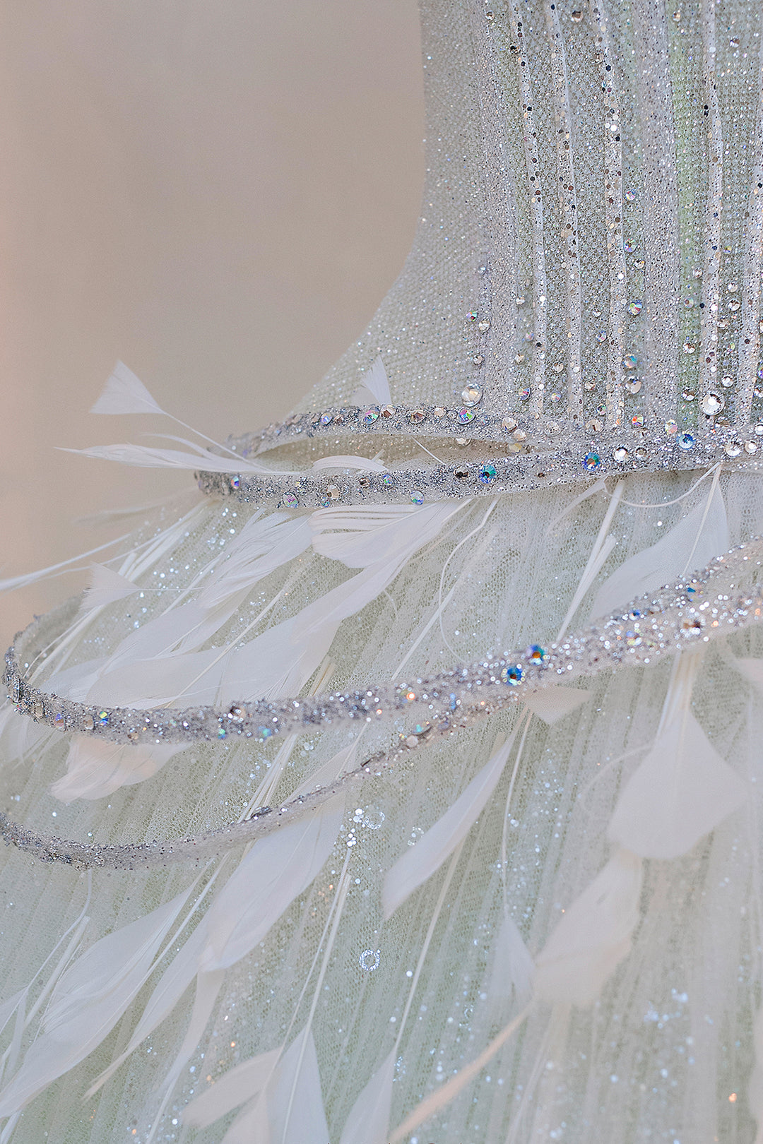 Strapless Beaded A-Line Dress