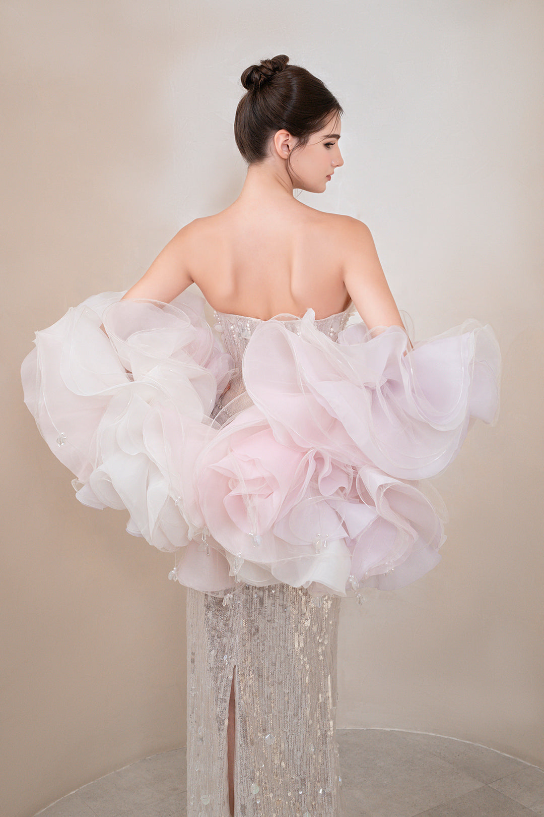 Luminous Beaded Column Dress