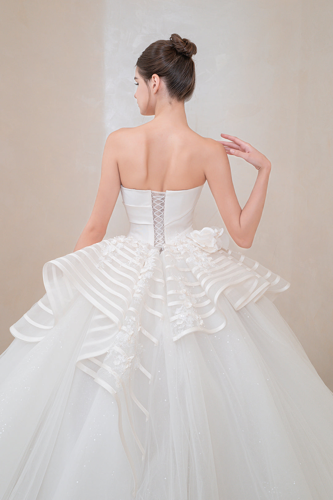 Pearl-Embellished A-Line Dress