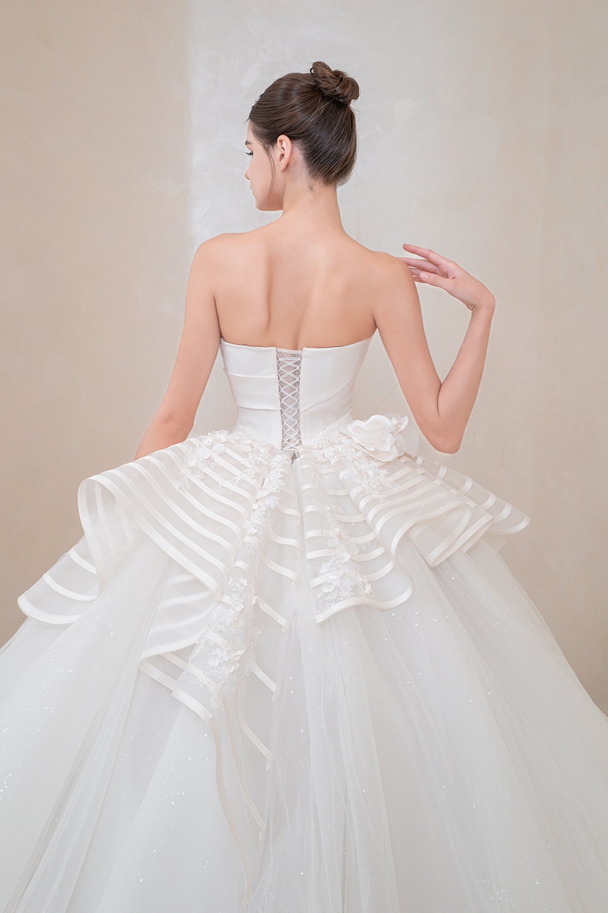Pearl-Embellished A-Line Dress White / FR 50 Pearl-Embellished A-Line Dress White / FR 50