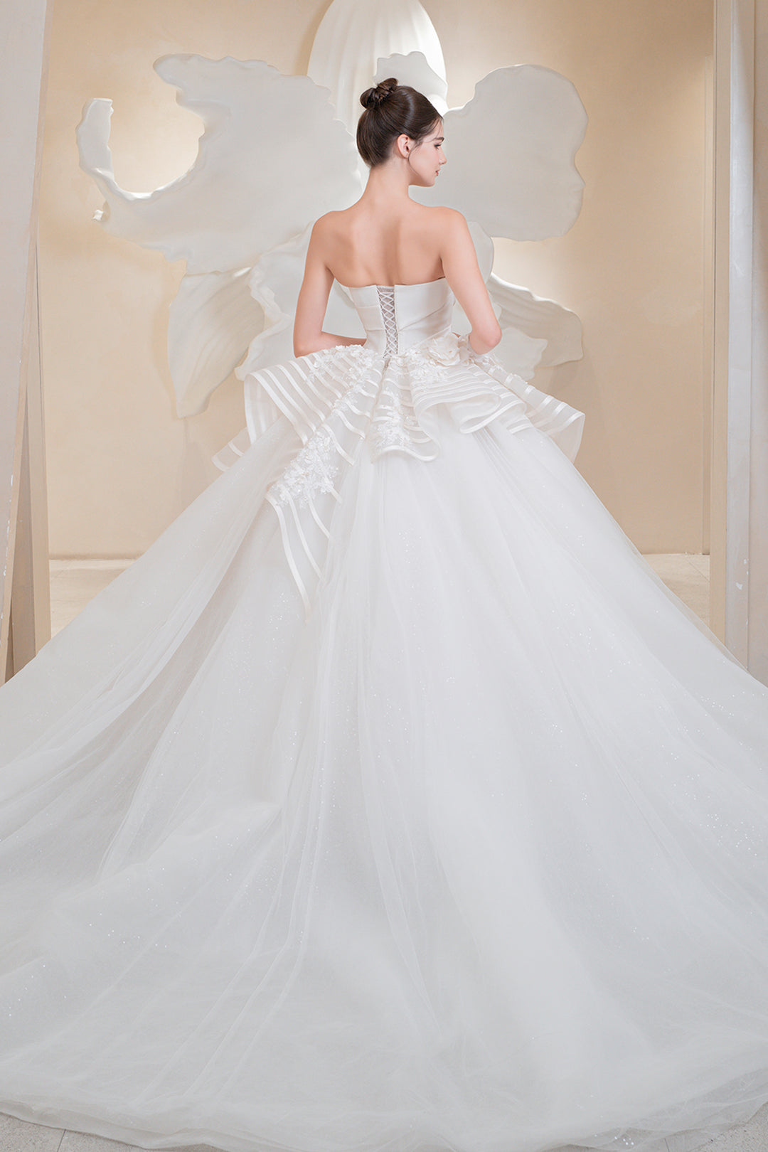 Pearl-Embellished A-Line Dress