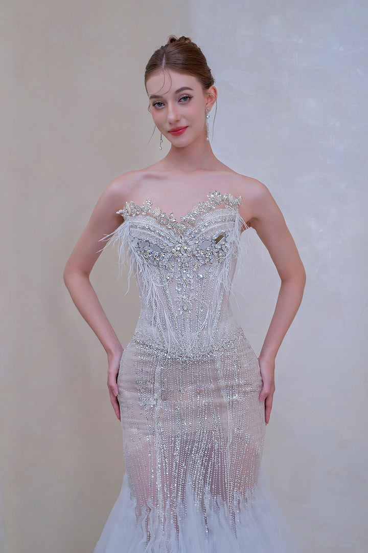 Mermaid Beaded Bodice Dress