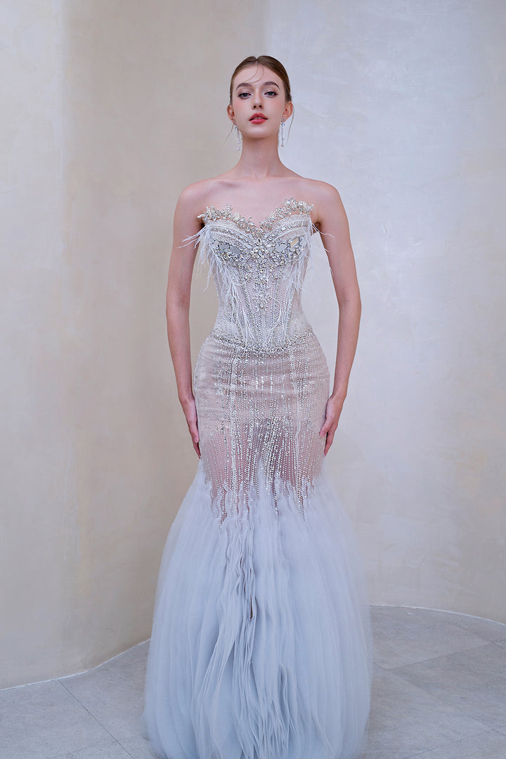 Mermaid Beaded Bodice Dress