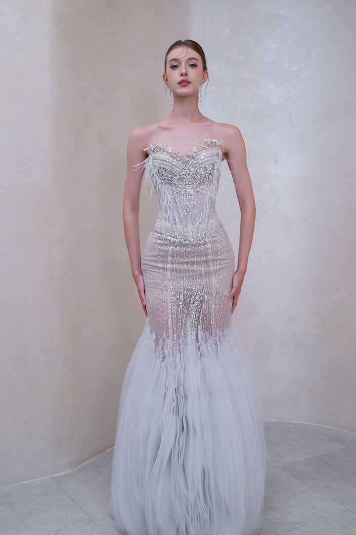 Mermaid Beaded Bodice Dress