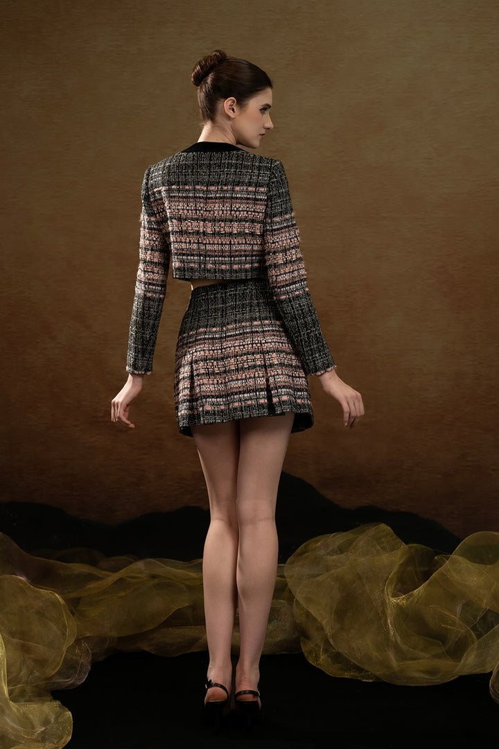 Mini Jacquard Skirt with Jacket