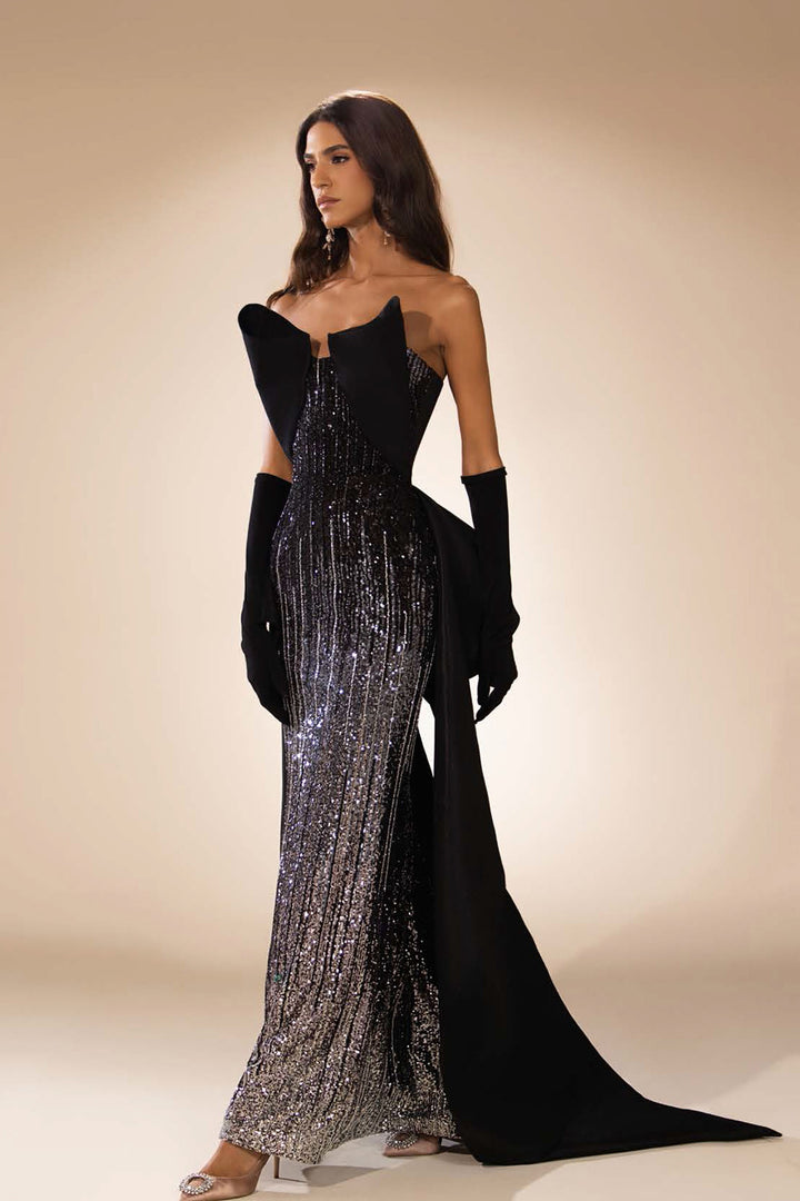 Fitted Embroidery Column Dress