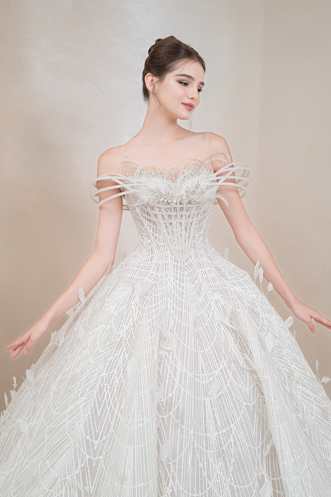 Embellished Bodice A-Line Dress