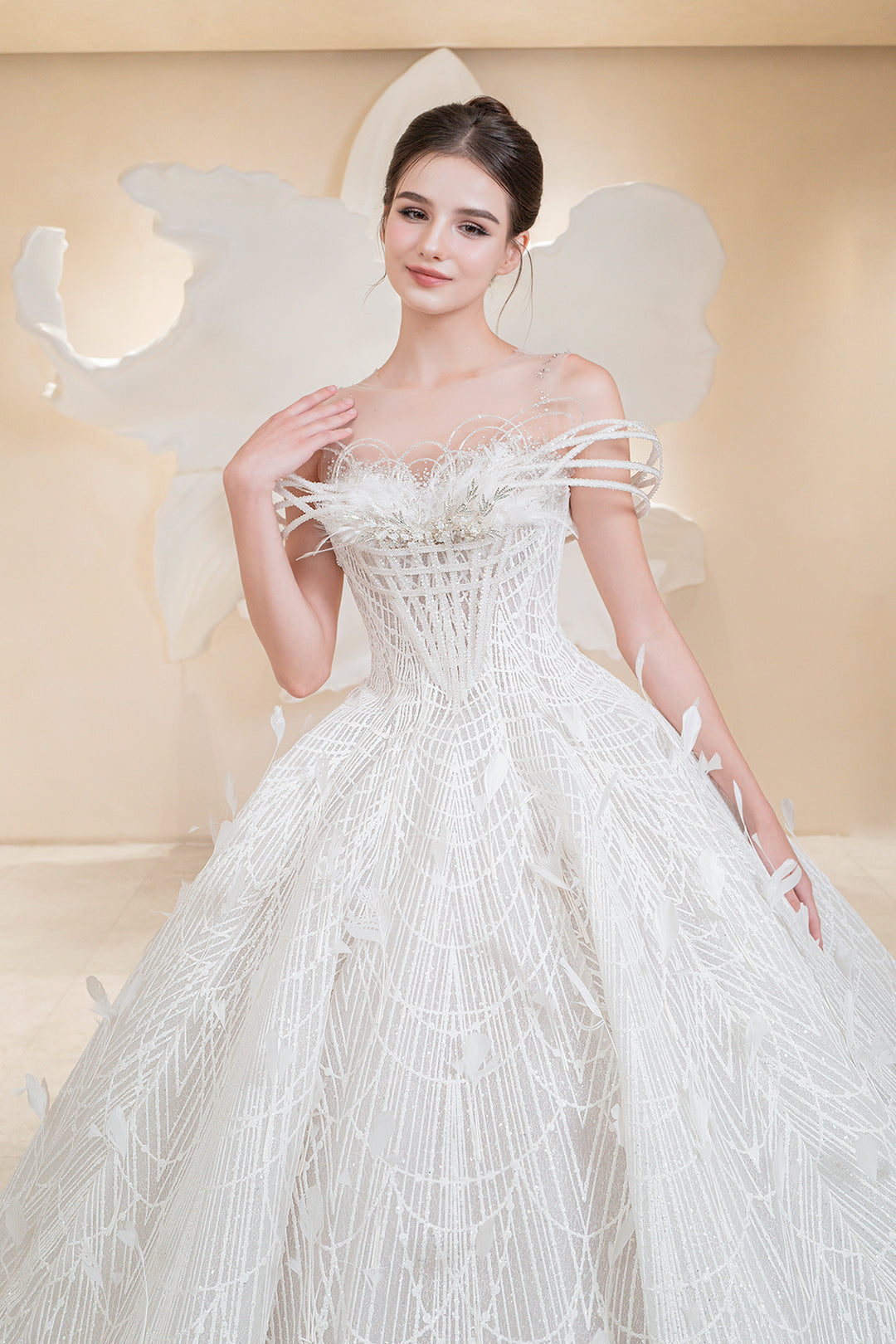 Embellished Bodice A-Line Dress