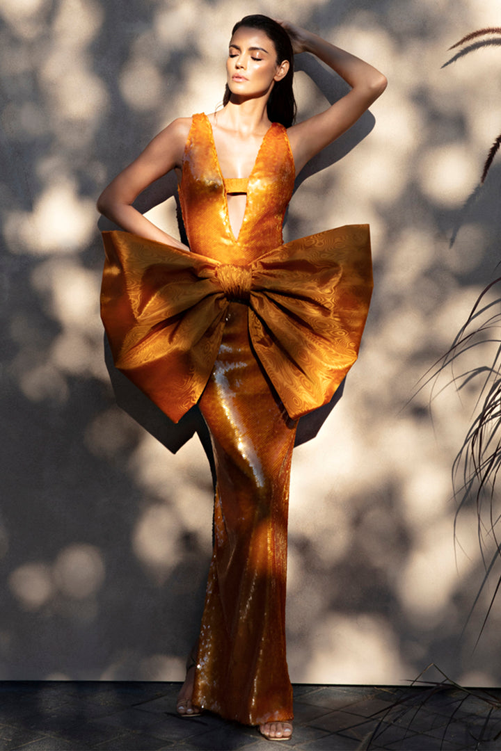 Sleeveless Sequin Maxi Dress