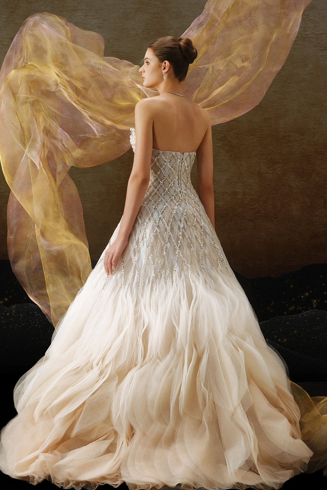 Strapless Sweetheart Dress with Embroidery