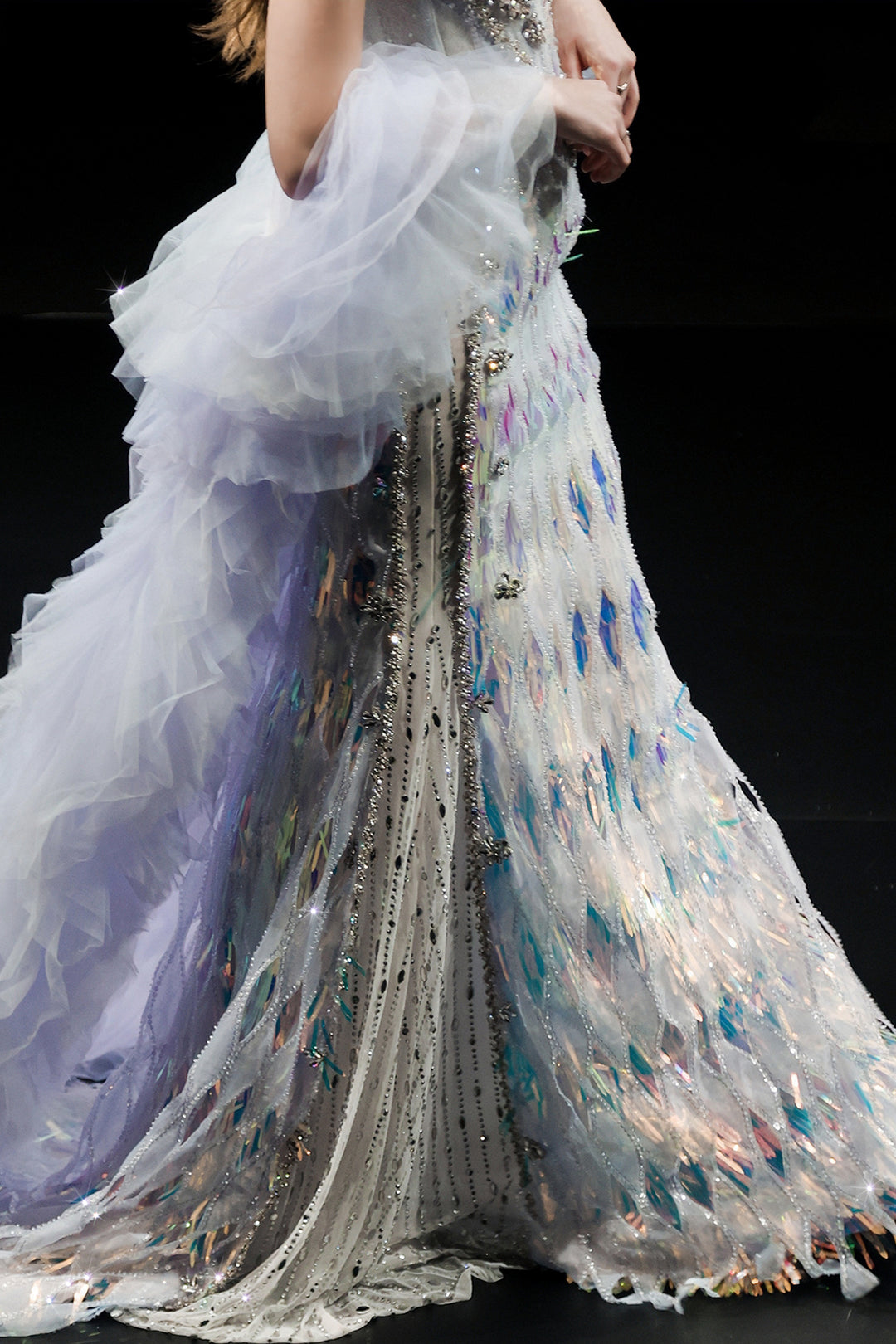 Strapless Column Dress with Beading