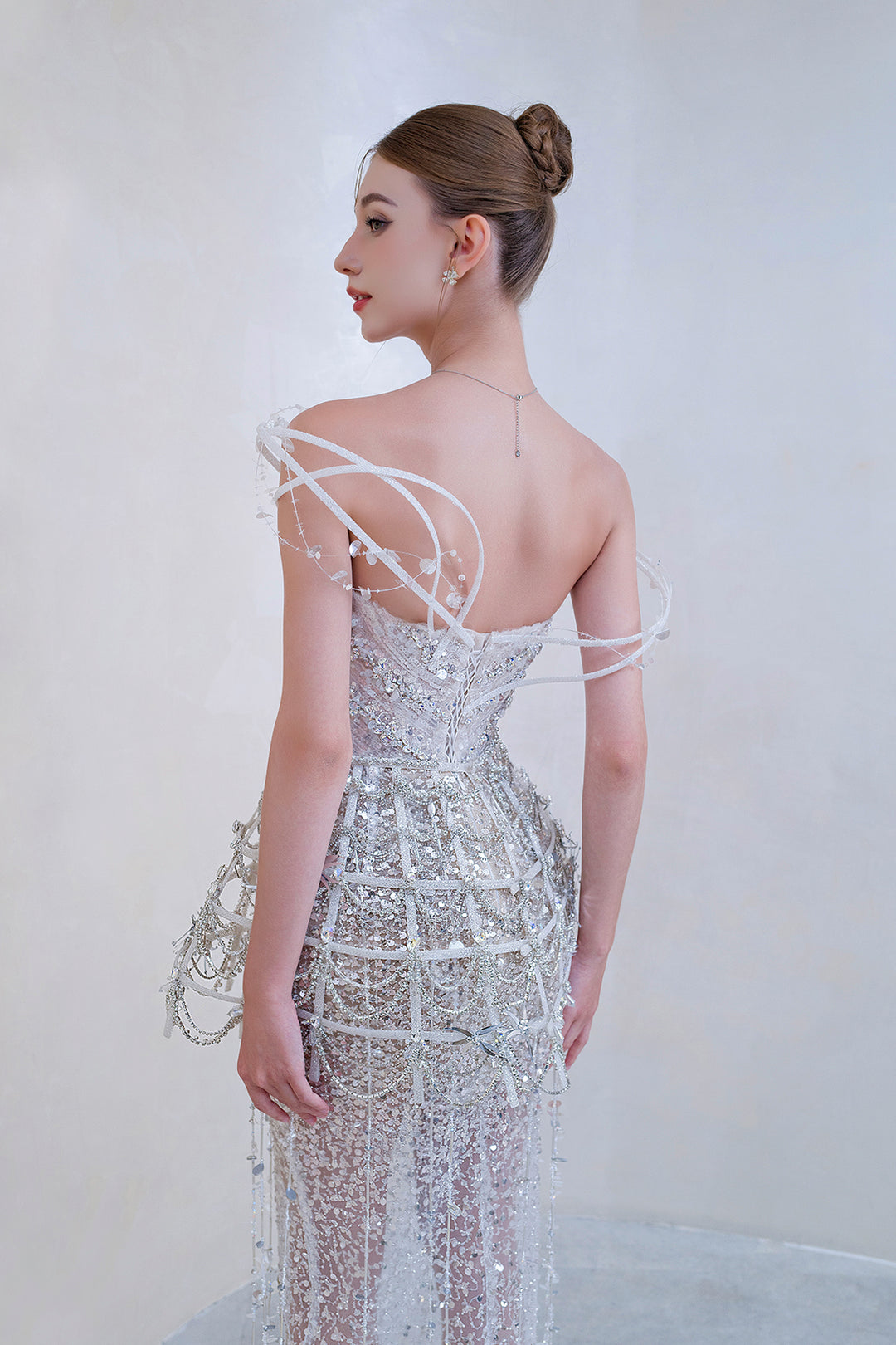 Luminous Crystal and Off-The-Shoulder Dress