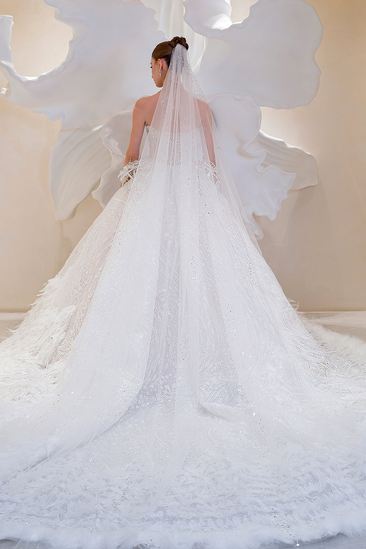 A-line Crystal Embellished Dress