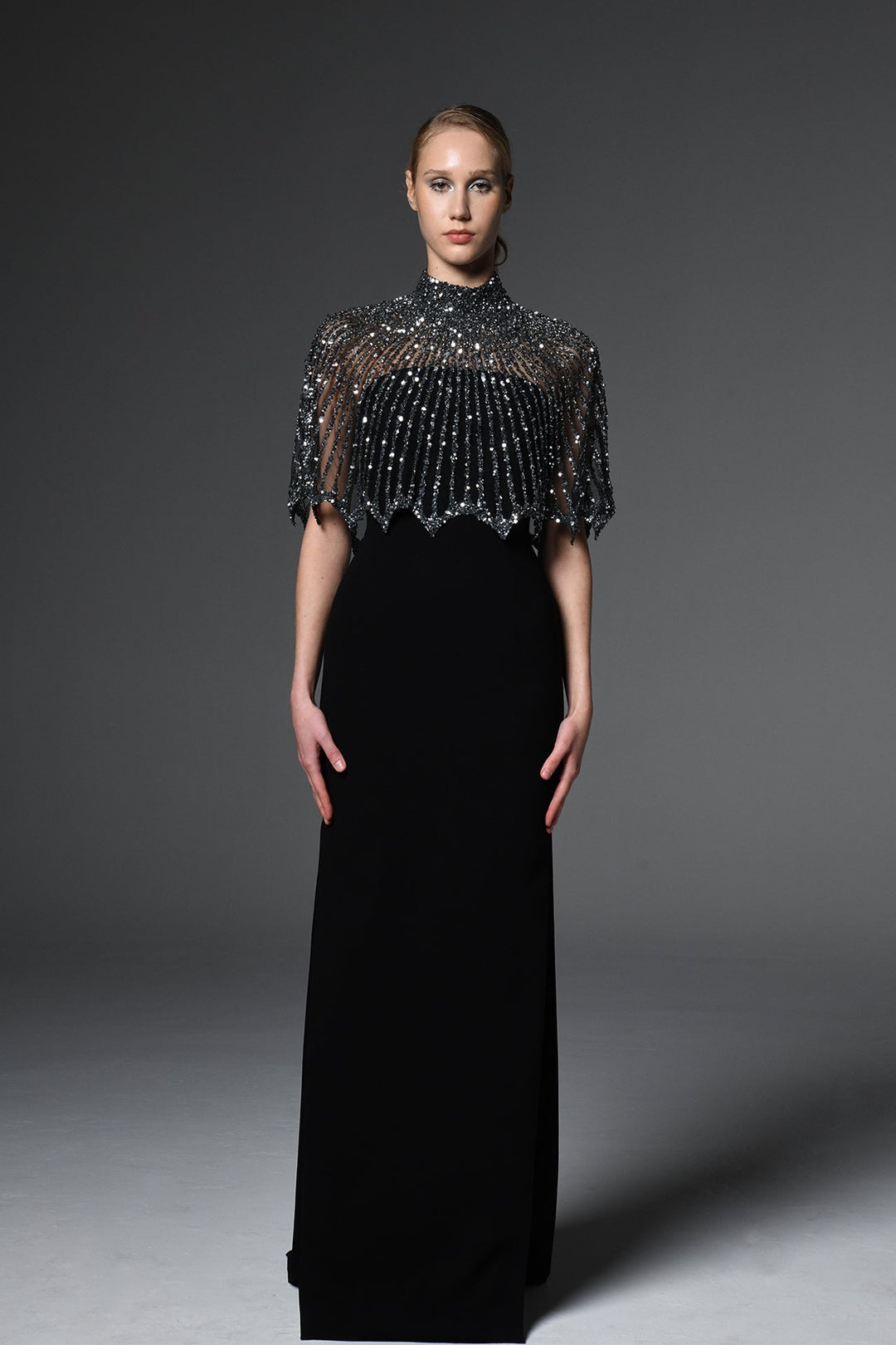 Embroidered Bolero Evening Dress Embroidered Bolero Evening Dress