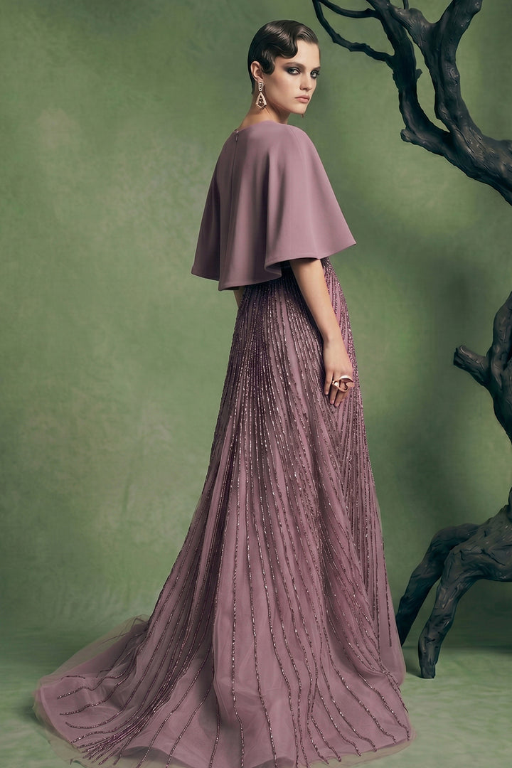 Tailored A-Line Dress with Notched Square Neckline