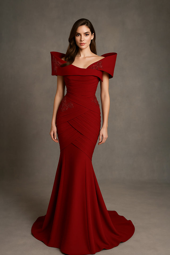 Off-The-Shoulder with A Fitted Bodice