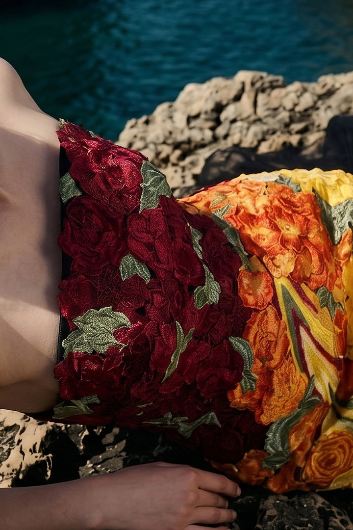 Mermaid Bodice with Floral Appliqué