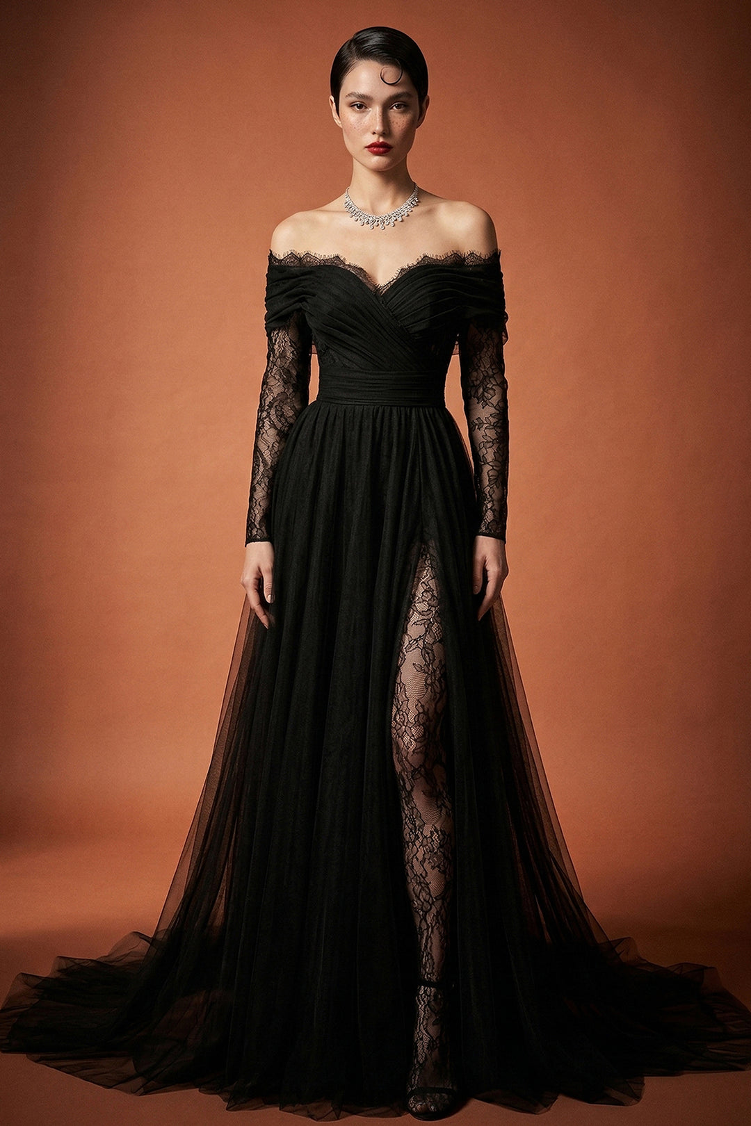 Off-The-Shoulder A-Line Dress – M.R DESIGN