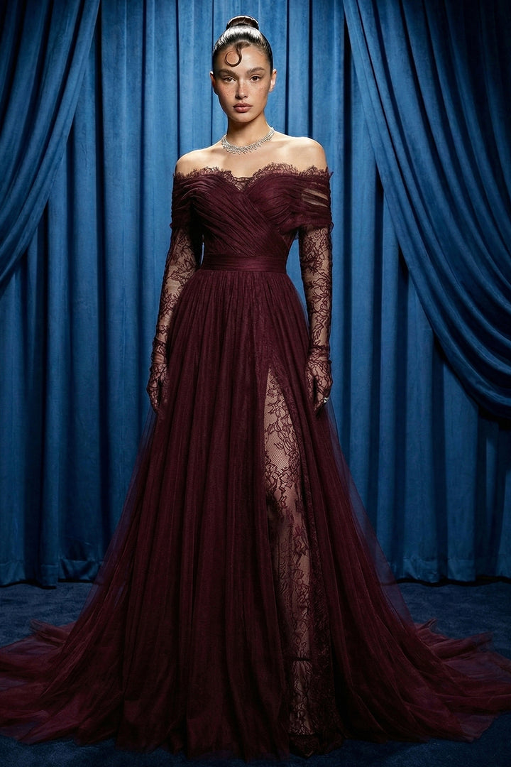 Off-The-Shoulder A-Line Dress