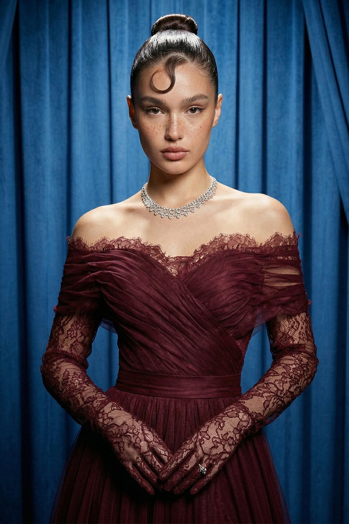 Off-The-Shoulder A-Line Dress
