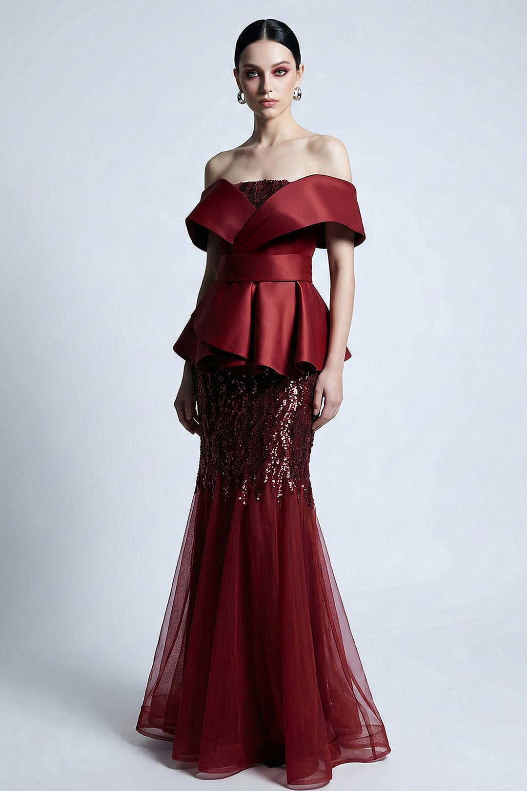 Embroidered Tulle with Mermaid Dress