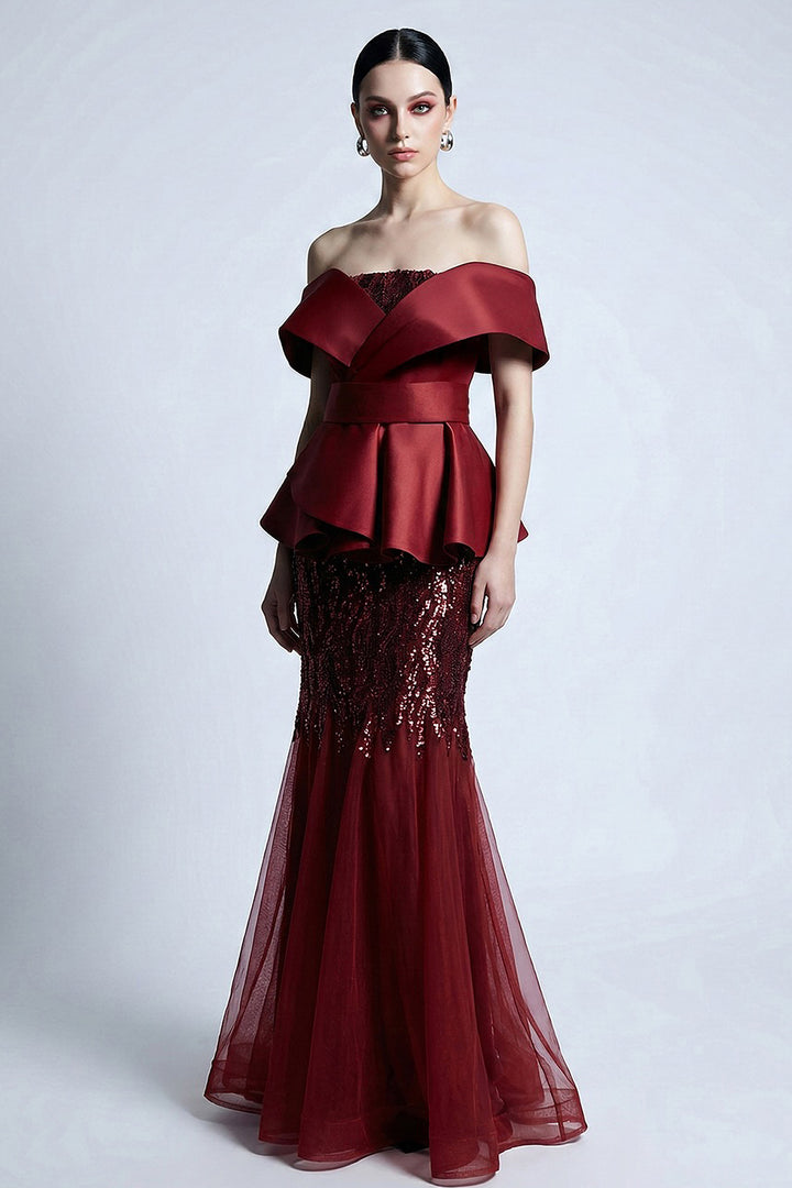 Embroidered Tulle with Mermaid Dress