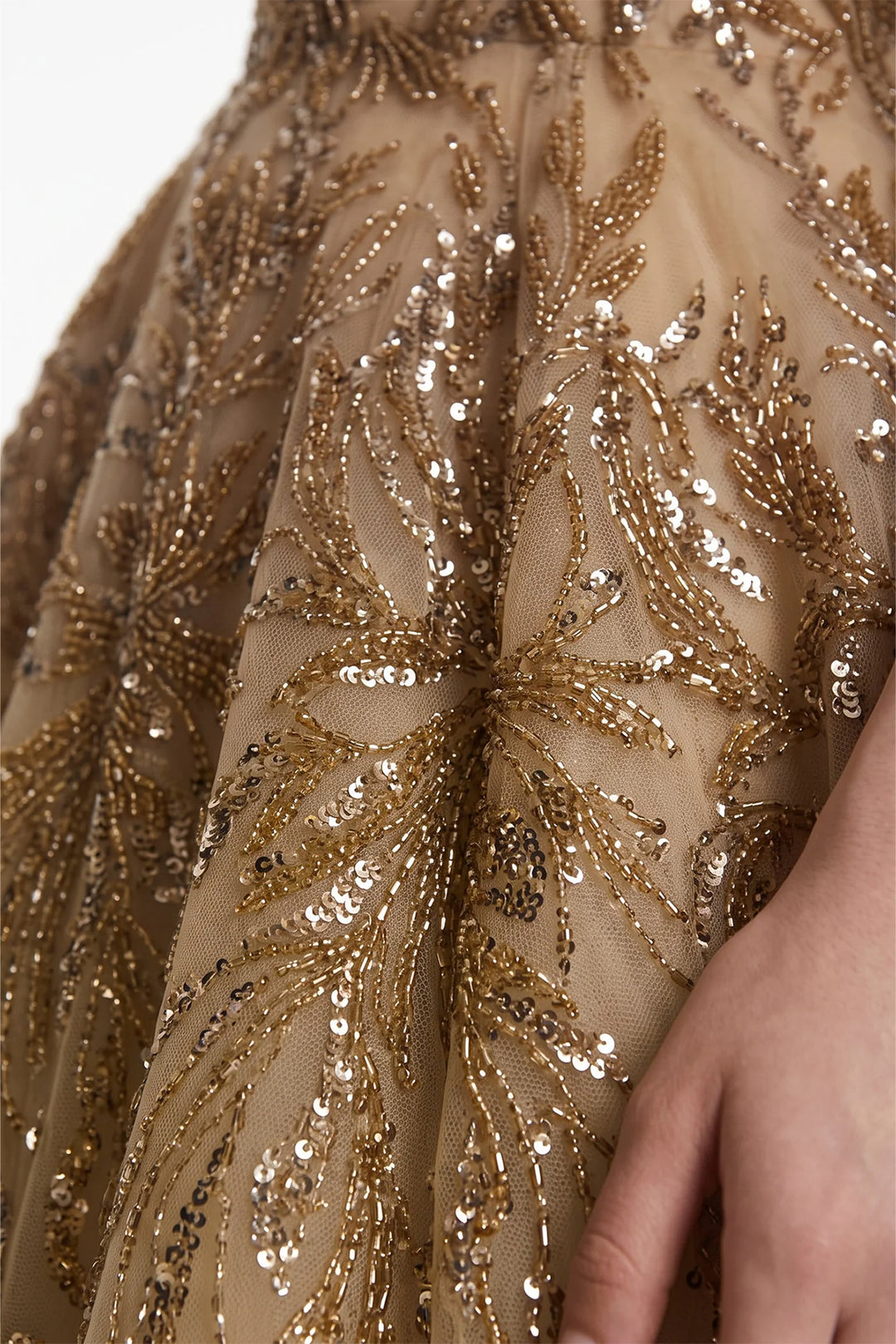 Sequinned Strapless Sweetheart with A-Line Dress