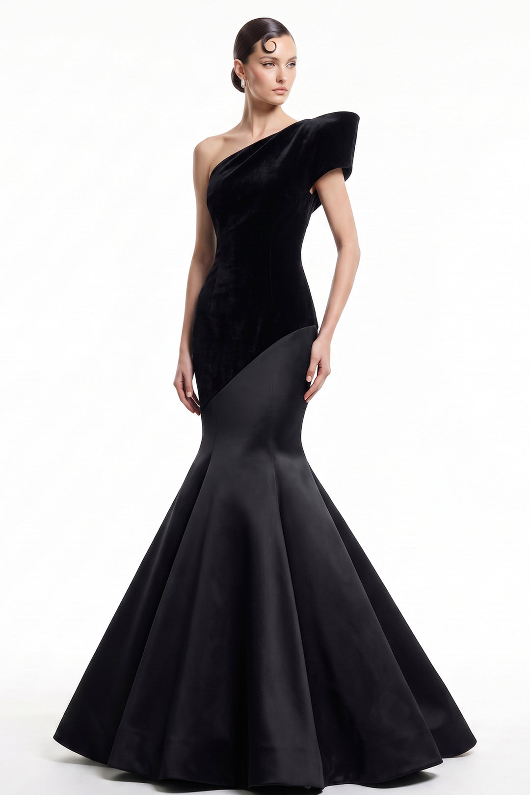 Architectural One-Sleeve with Mermaid Dress