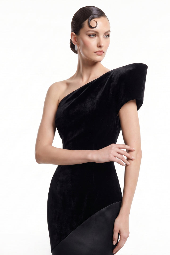 Architectural One-Sleeve with Mermaid Dress