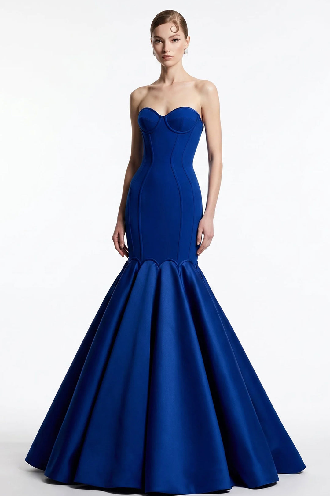 Satin Puff Sleeve with Mermaid Dress