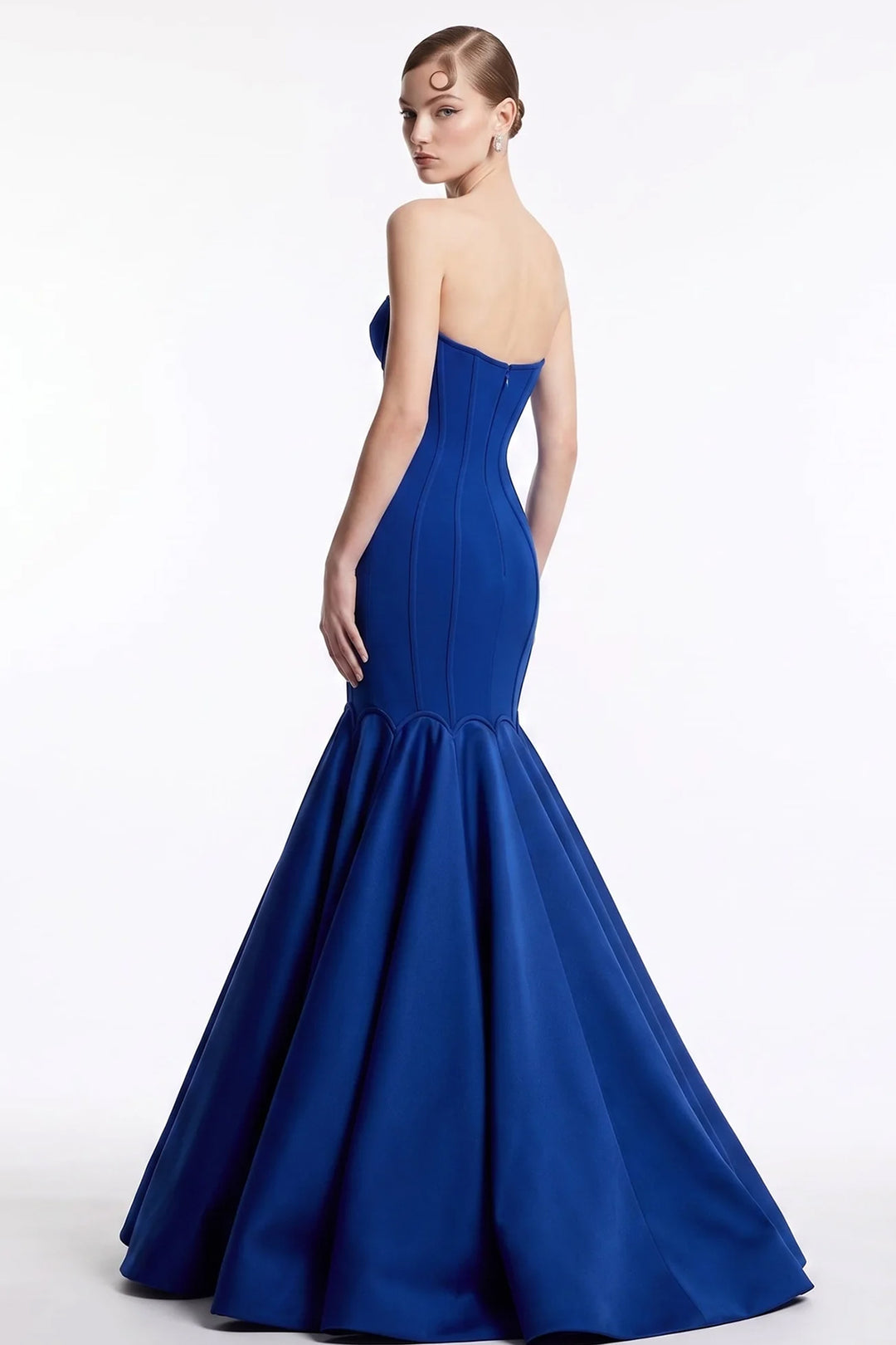 Satin Puff Sleeve with Mermaid Dress