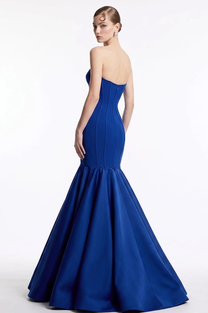 Satin Puff Sleeve with Mermaid Dress