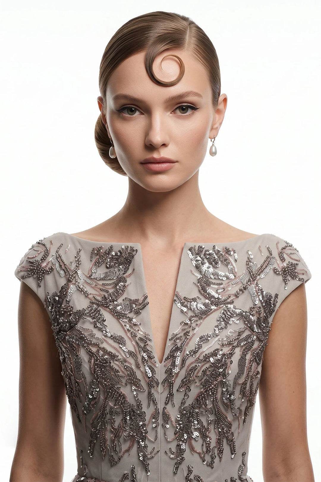 Botanical Beaded with A-Line Dress