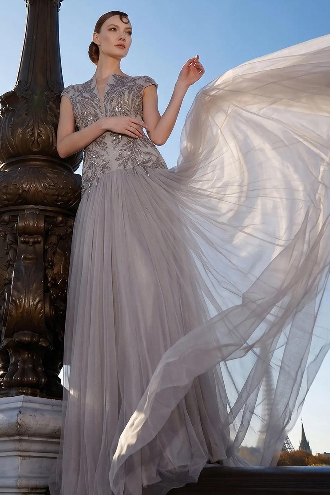Botanical Beaded with A-Line Dress