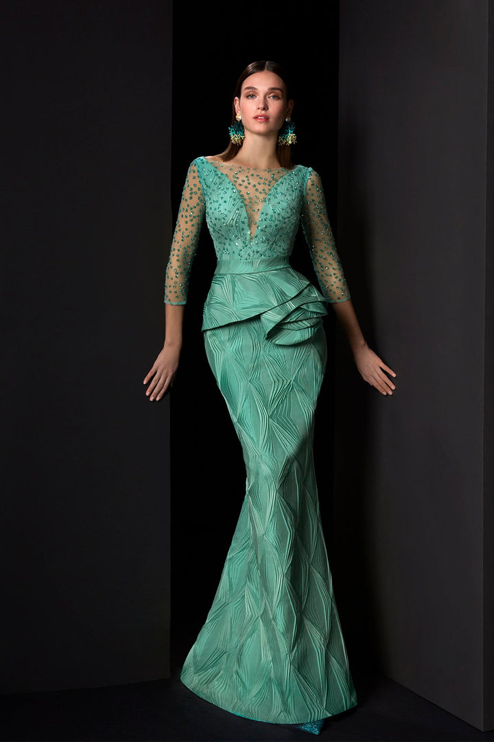 Long Sleeves Mermaid Silhouette Dress