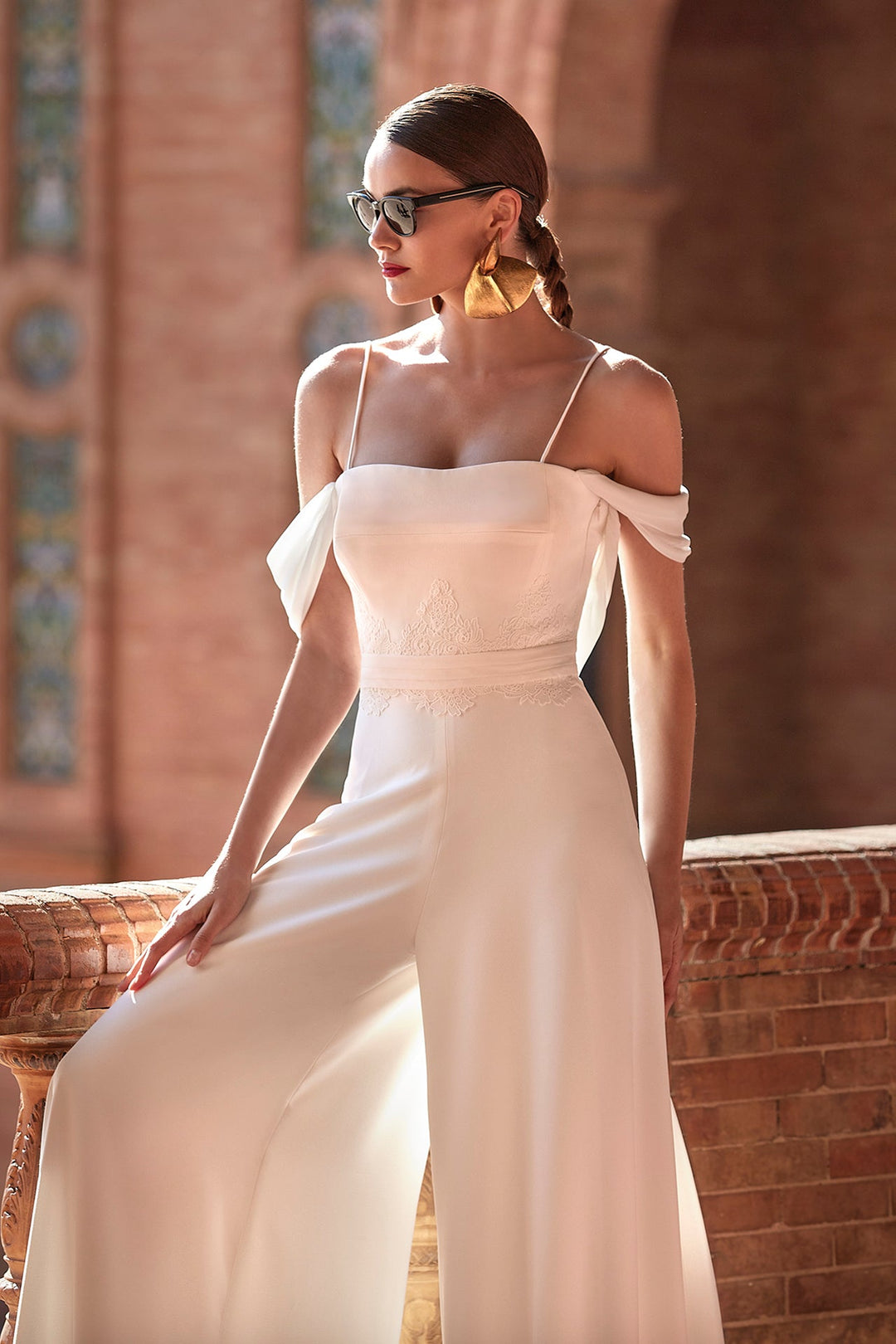 Off-White Long Wedding Jumpsuit M.R DESIGN Off-White Long Wedding Jumpsuit M.R DESIGN