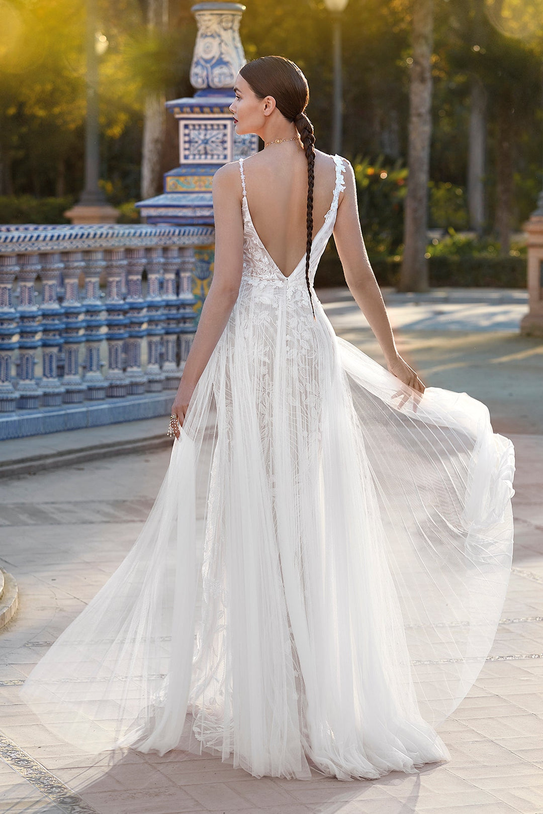 Off-White Beaded Wedding Dress