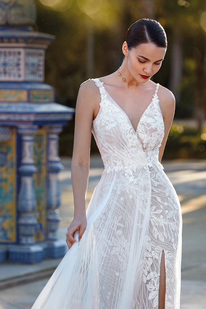 Off-White Beaded Wedding Dress